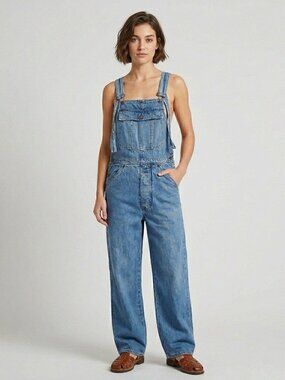 Vintage Guess Straight Leg Denim Bib Overalls - XS/S